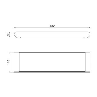 Полка стеклянная Timo Saona 13072/16 белый матовый